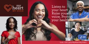 Promo graphic from the CDC for American Heart Month awareness campaign